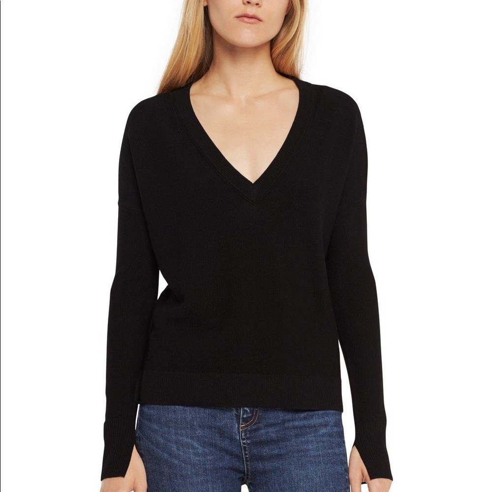 Rag and Bone “Taylor V Neck” Sweater in Black (S)